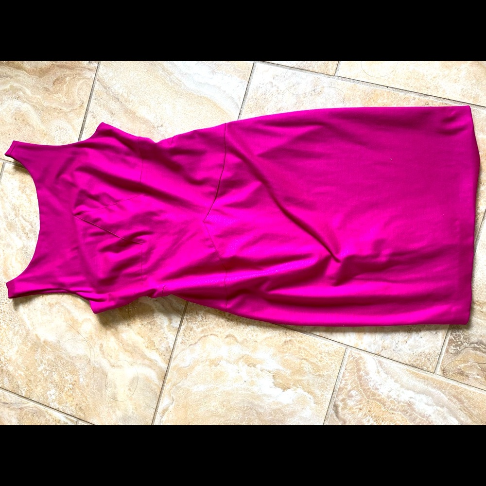 DVF purple red wool suit dress professional